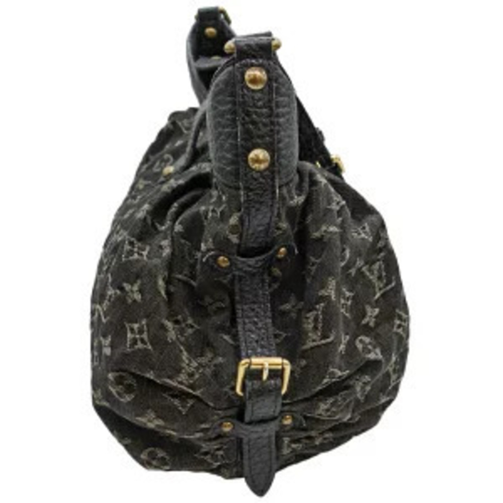 Louis Vuitton Black Monogram Bag Denim Shoulder